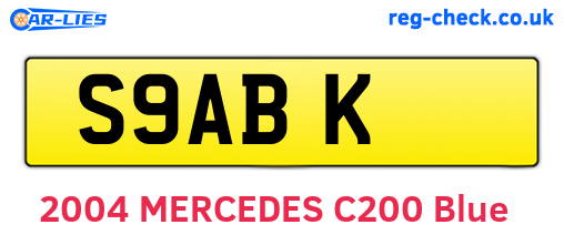 S9ABK are the vehicle registration plates.