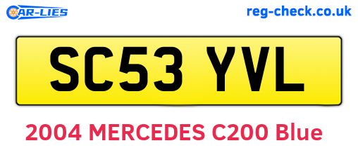 SC53YVL are the vehicle registration plates.