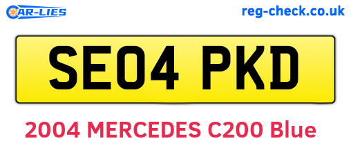 SE04PKD are the vehicle registration plates.