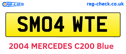 SM04WTE are the vehicle registration plates.