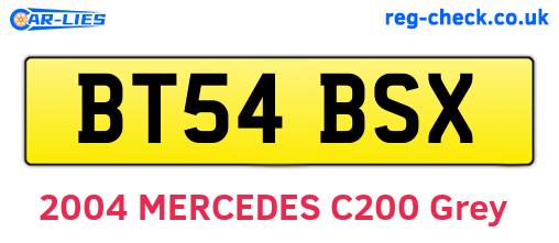 BT54BSX are the vehicle registration plates.