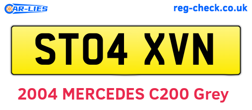 ST04XVN are the vehicle registration plates.