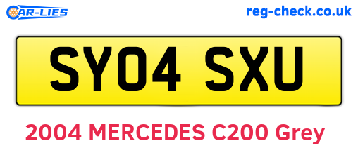 SY04SXU are the vehicle registration plates.