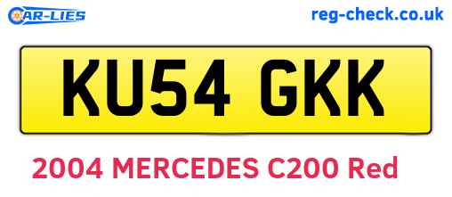KU54GKK are the vehicle registration plates.