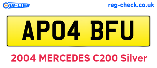 AP04BFU are the vehicle registration plates.