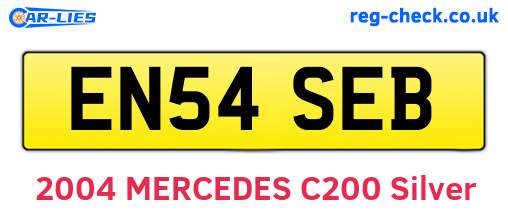 EN54SEB are the vehicle registration plates.