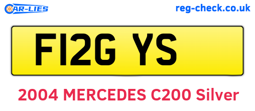 F12GYS are the vehicle registration plates.