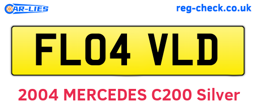 FL04VLD are the vehicle registration plates.