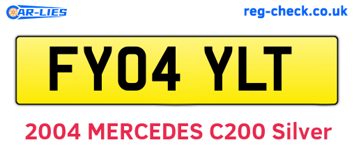 FY04YLT are the vehicle registration plates.