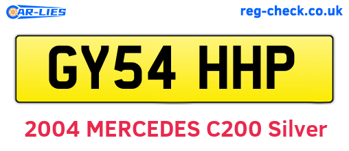 GY54HHP are the vehicle registration plates.