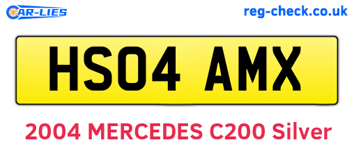 HS04AMX are the vehicle registration plates.