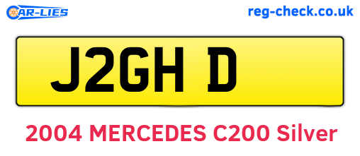 J2GHD are the vehicle registration plates.