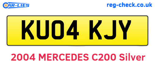 KU04KJY are the vehicle registration plates.