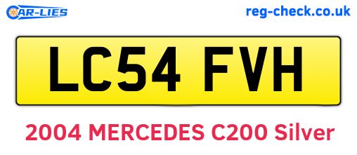 LC54FVH are the vehicle registration plates.