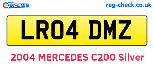 LR04DMZ are the vehicle registration plates.