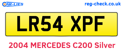 LR54XPF are the vehicle registration plates.