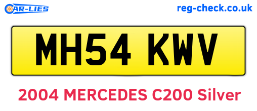 MH54KWV are the vehicle registration plates.