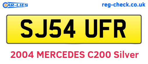SJ54UFR are the vehicle registration plates.