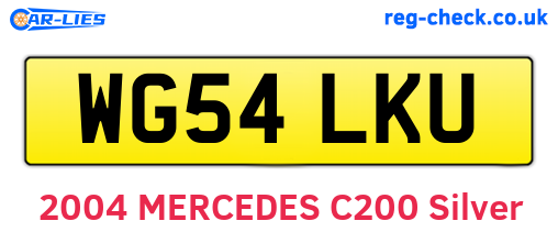 WG54LKU are the vehicle registration plates.