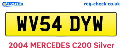 WV54DYW are the vehicle registration plates.