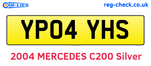 YP04YHS are the vehicle registration plates.