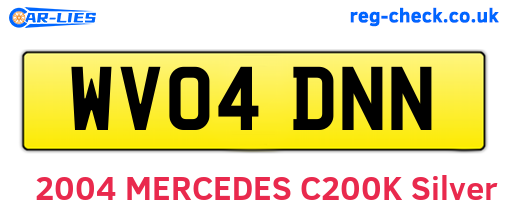 WV04DNN are the vehicle registration plates.