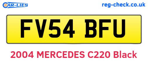 FV54BFU are the vehicle registration plates.