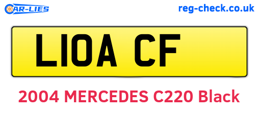 L10ACF are the vehicle registration plates.