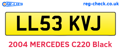 LL53KVJ are the vehicle registration plates.