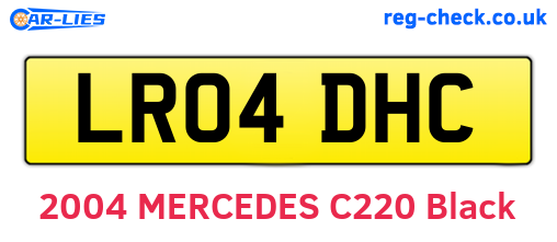 LR04DHC are the vehicle registration plates.