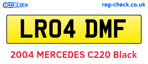 LR04DMF are the vehicle registration plates.
