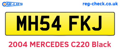 MH54FKJ are the vehicle registration plates.