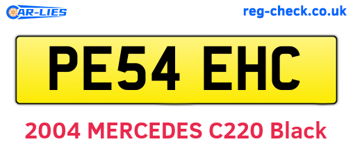 PE54EHC are the vehicle registration plates.