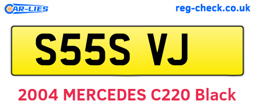 S55SVJ are the vehicle registration plates.