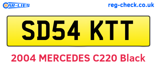 SD54KTT are the vehicle registration plates.