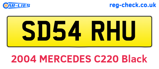 SD54RHU are the vehicle registration plates.