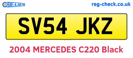 SV54JKZ are the vehicle registration plates.