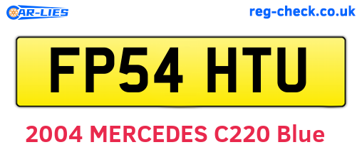 FP54HTU are the vehicle registration plates.