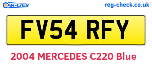 FV54RFY are the vehicle registration plates.
