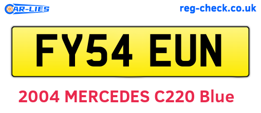 FY54EUN are the vehicle registration plates.