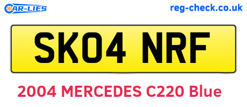 SK04NRF are the vehicle registration plates.