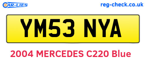 YM53NYA are the vehicle registration plates.