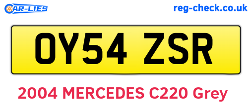 OY54ZSR are the vehicle registration plates.