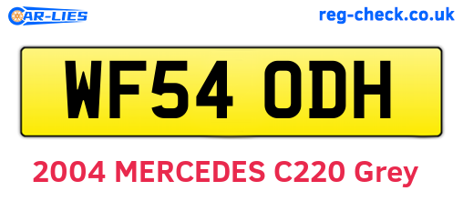 WF54ODH are the vehicle registration plates.
