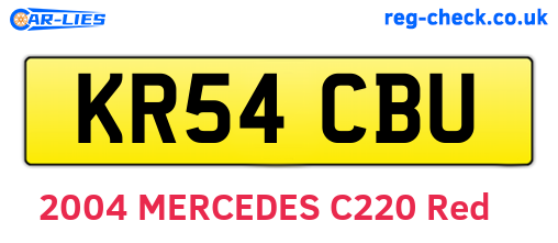 KR54CBU are the vehicle registration plates.