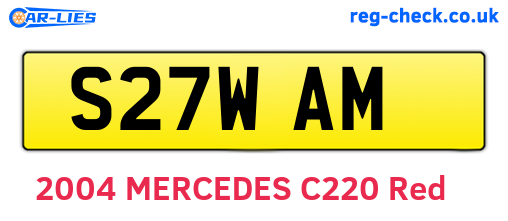 S27WAM are the vehicle registration plates.
