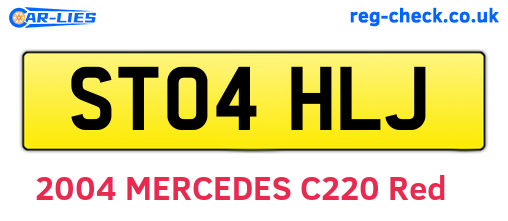 ST04HLJ are the vehicle registration plates.
