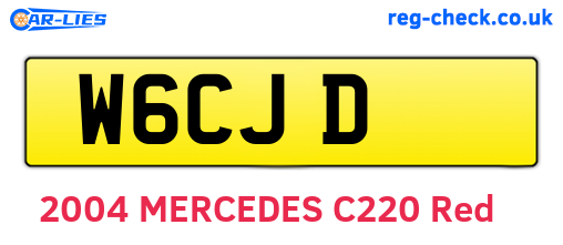W6CJD are the vehicle registration plates.