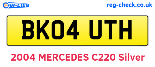 BK04UTH are the vehicle registration plates.