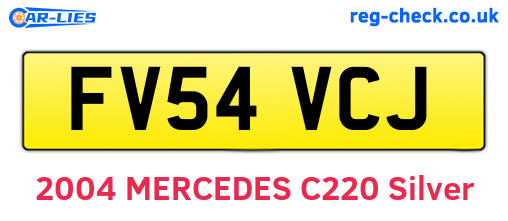 FV54VCJ are the vehicle registration plates.
